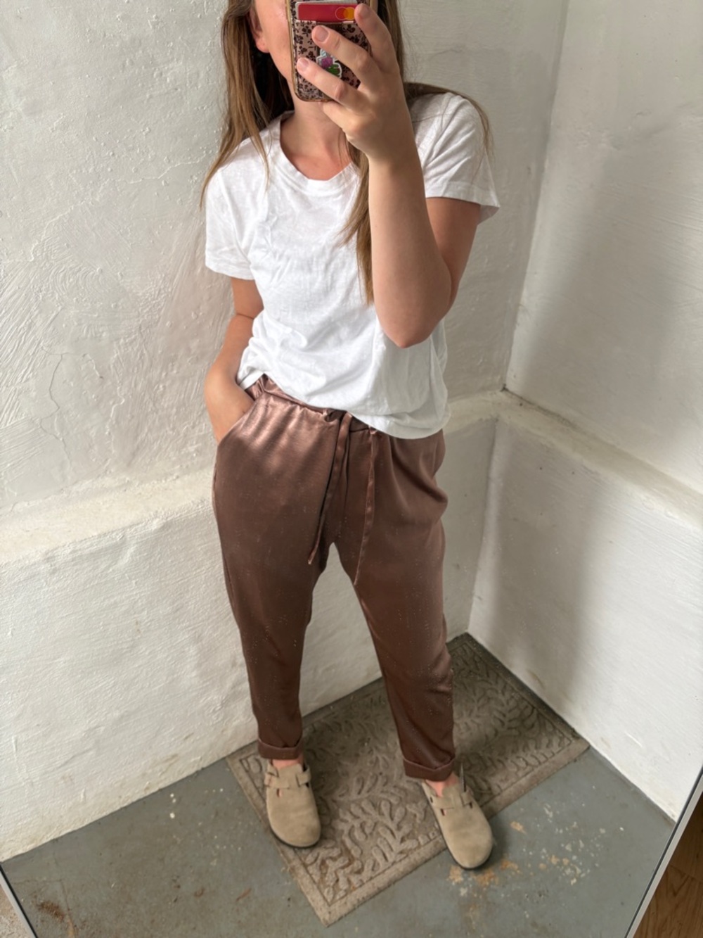 New York company size medium satin like lounge pants - Picture 10 of 11